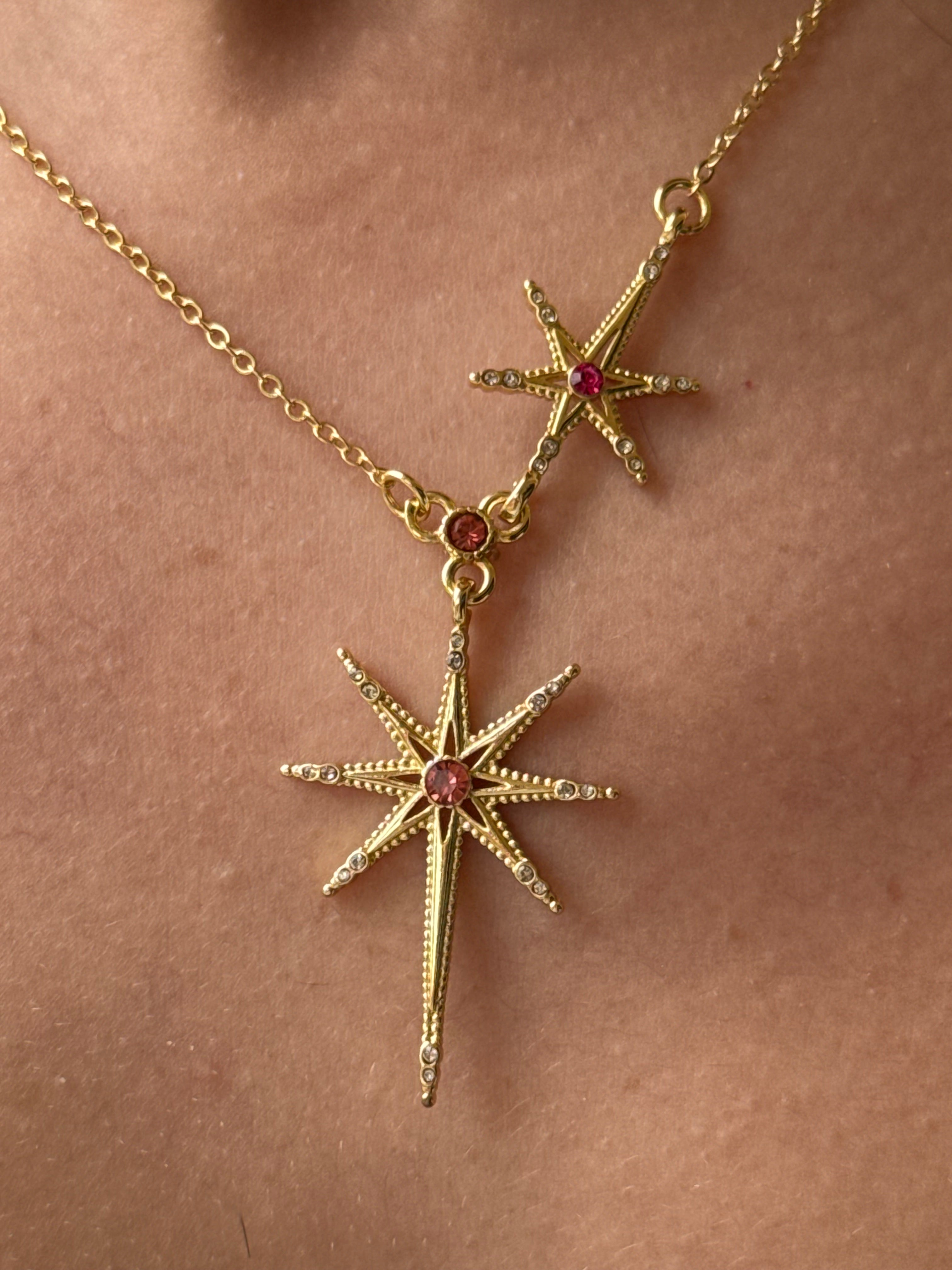 Red Starfall Necklace