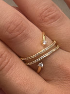 X Spiral Ring