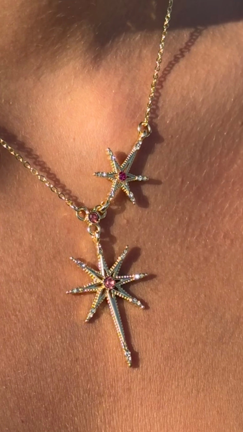 Duo Star Necklace