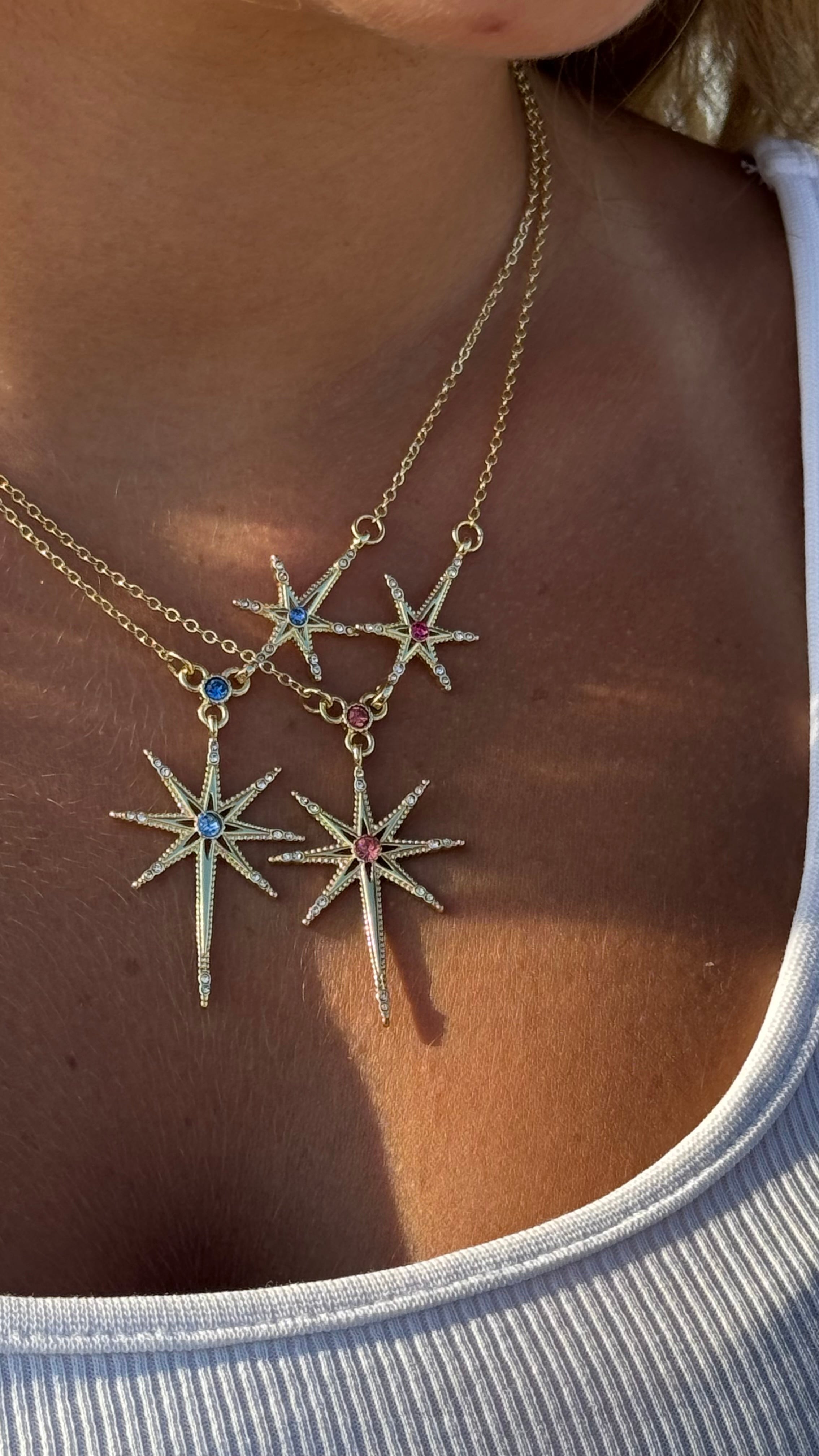 Duo Star Necklace