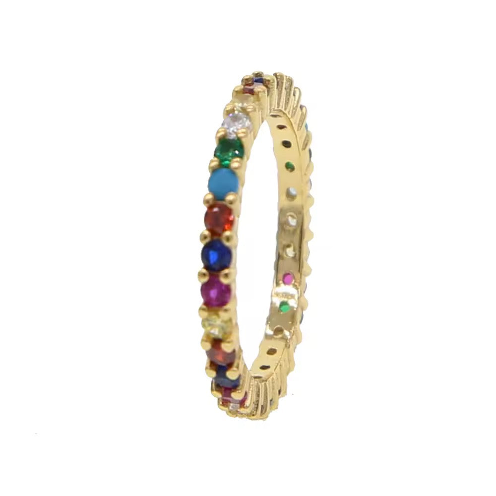 Rainbow Eternity Ring